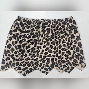 Girls Leopard Cheetah Skirt. Halloween Costume, Homemade Sewn 13" Stretchy Waist